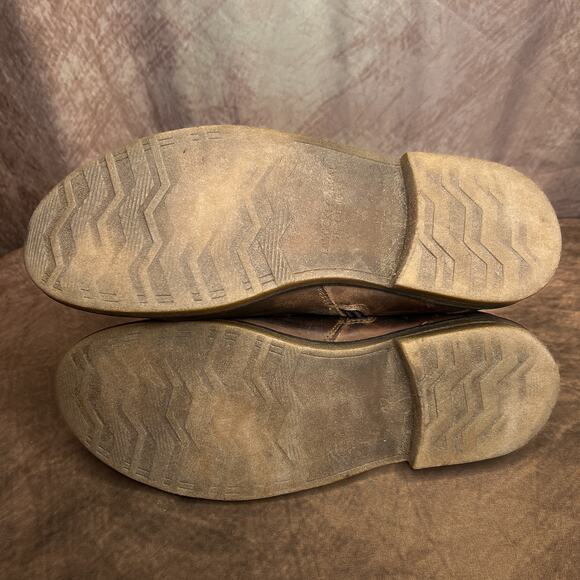 Lasoki Casual Brown Tan Leather Suede Chukka Boots Lace Up Ankle Mens 42 Y2K - Picture 6 of 12